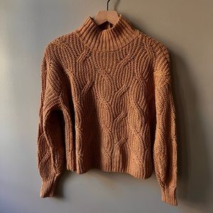 American Eagle Camel Mockneck Sweater